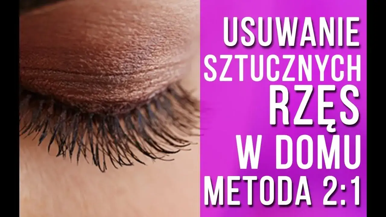 kobieta delikatnie usuwająca sztuczne rzęsy w domu